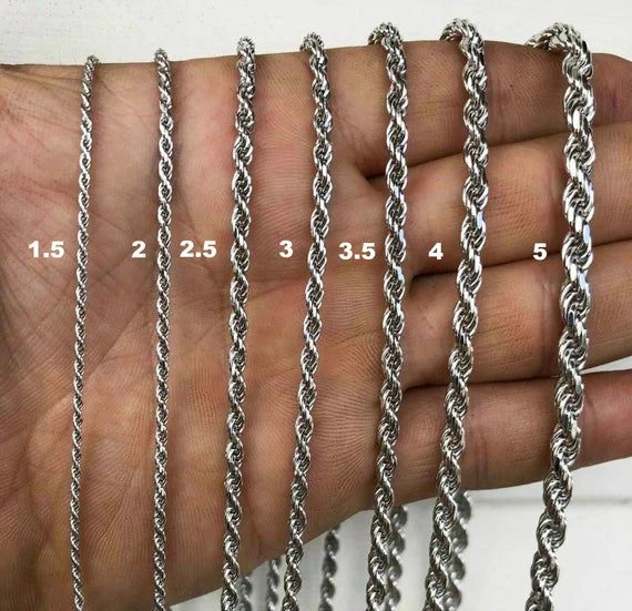 SILVER ROPE TWIST