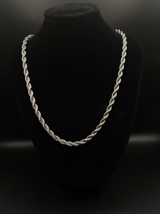 SILVER ROPE TWIST