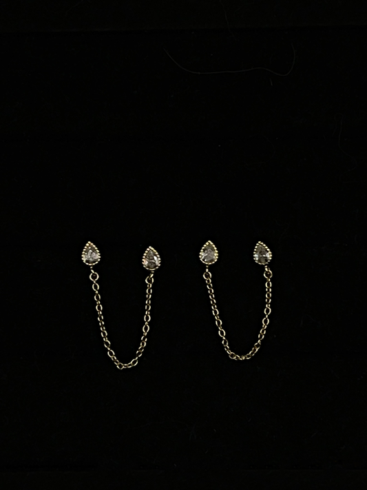 TEARDROP DOUBLE EARRING