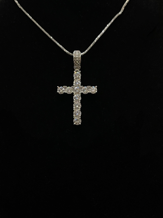 SILVER CROSS NECKLACE